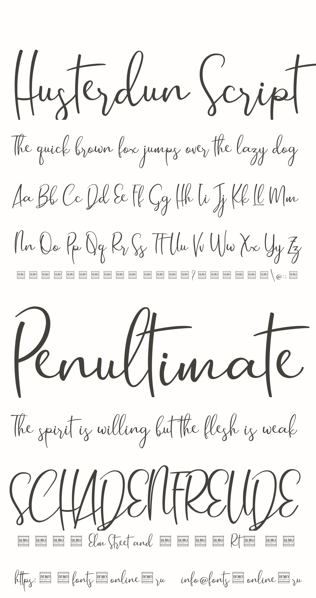 Husterdun Script Free Font Download